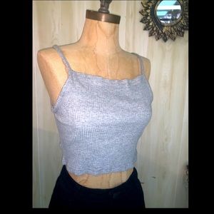 Gray Crop Top